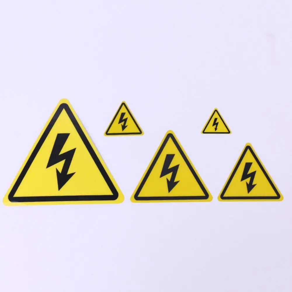 

5pcs New Yellow Warning Sticker 3.6/5/8/10/15cm Accessories Electrical Shock Hazard Danger Notice Danger Forelectric Box