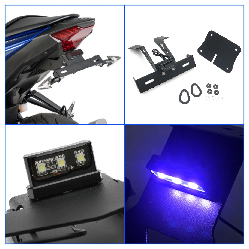 

Fits for Yamaha YZF R3 R25 ABS YZF-R3 YZF-R25 2020-2024 Motorcycle License Plate Holder Tail Eliminator Replacement Bracket