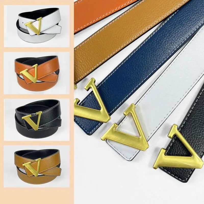 

Fashion boys bright gold V-shaped buckle belt high-end alloy buckle design daily outdoor wear decorative belt