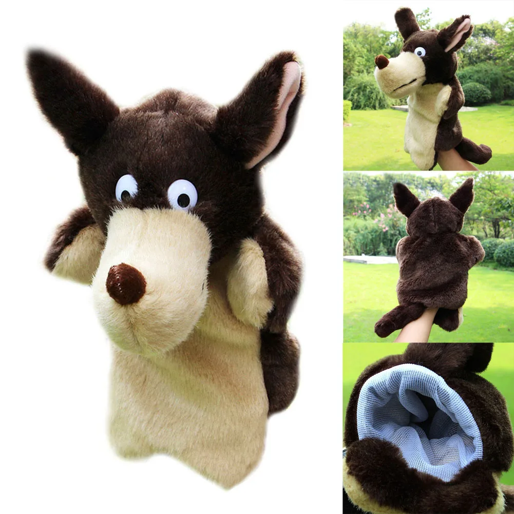 Marionnette à main de loup pour enfants, jouet en peluche doux au beurre, cadeau pour bébé, nouveau