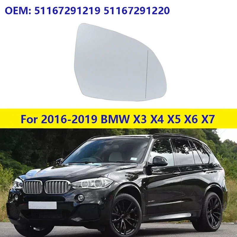 Super Sale 51167291220 Right Rearview Lens for 2016-2019 BMW X3 X4 X5 X6 X7 (F15 F16 F25 F26 F85 F86 F97 F98 G01 G02 G05 G06)