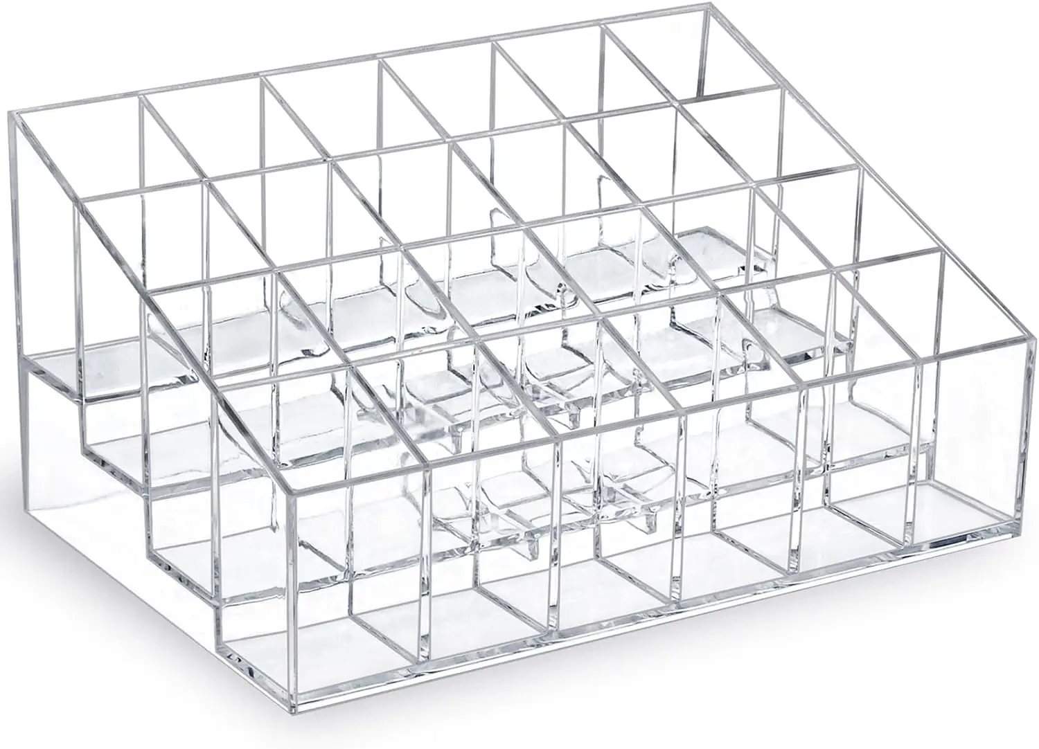 

Transparent Acrylic 9/12/18/36 Pocket Lipstick Rack Case Cosmetic Organiser Lipstick Display Rack Cosmetic Jewellery Organiser