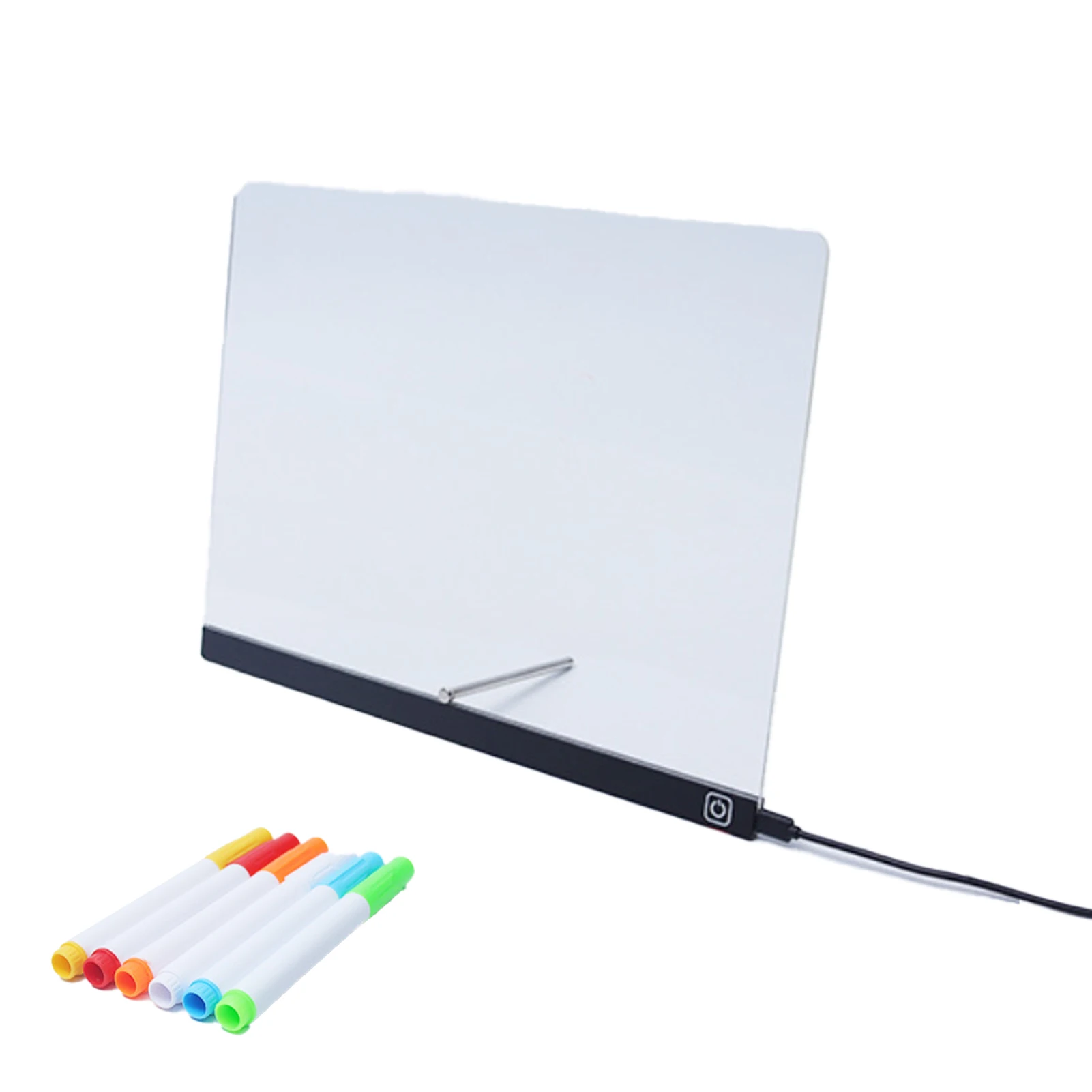Luminous Acrylic Message Board Rewritable DIY Children’s Glowing Drawing Board Message Lamp With 6 Colorful Pens