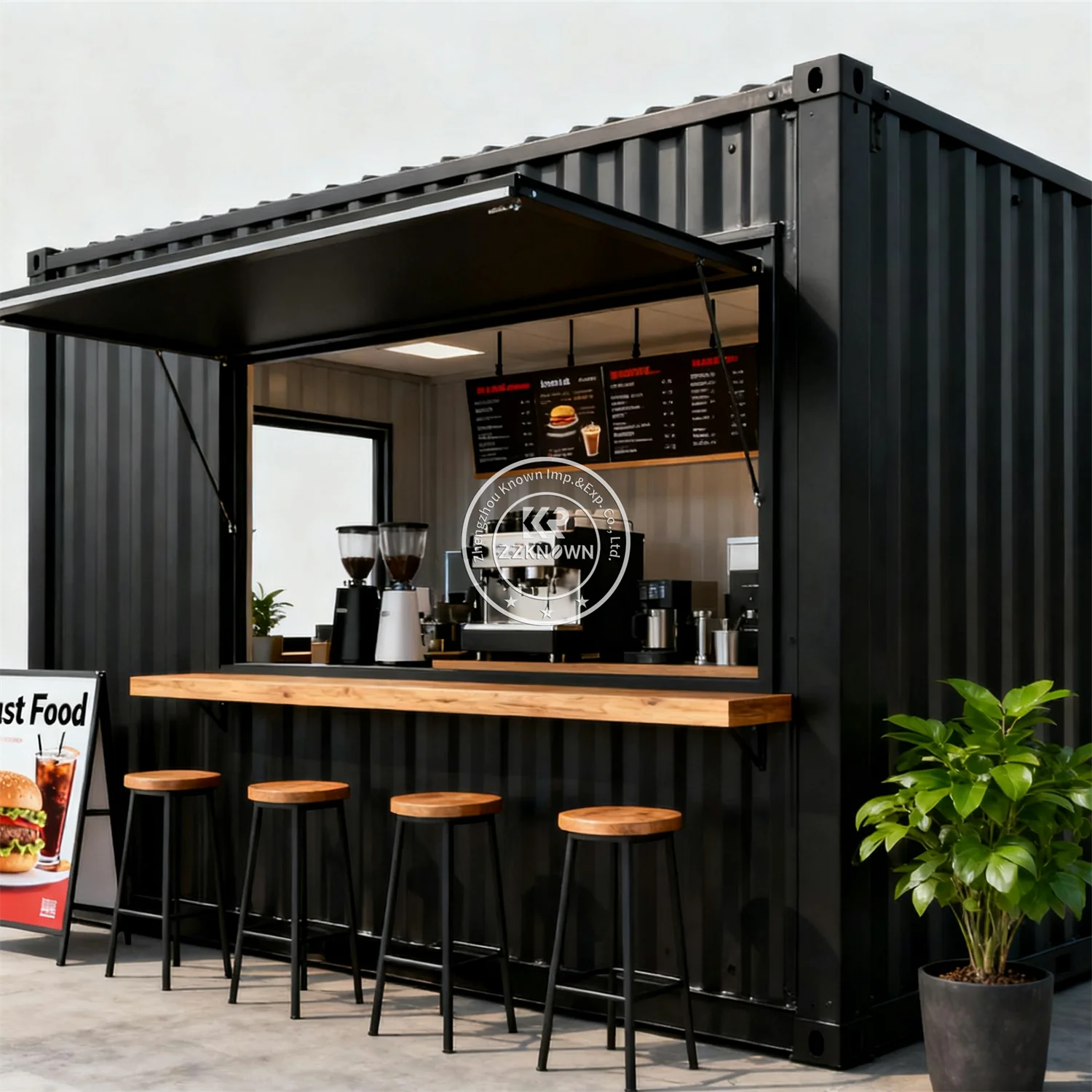 Customized Mobile Container Restaurant Coffee Shop Snack Bar Customizable Modular Container Kitchen Food Kiosk For Sale