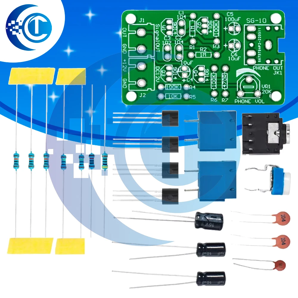White Noise Signal Generator DIY Kit Electronic Kit 2-Channel Output for Burn-in Test Therapy on Insomnia Noise Generator