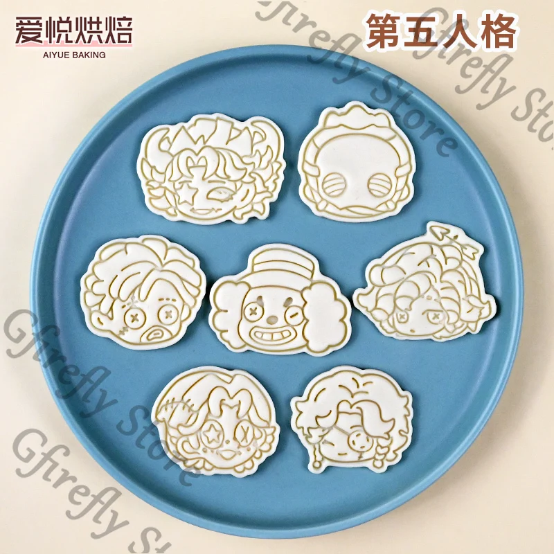 

Biscuit Mould Identity Ⅴ Anime Cookie Pattern Roast Bake Press Tool Cartoon Q Version Stereoscopic Cookies Biscuits Gift