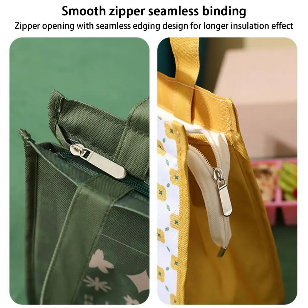 Good Ergonomic Handles Lunch Bag Leakproof Lining Waterproof Aluminium Foil Lunch Bag Thermal Insulation