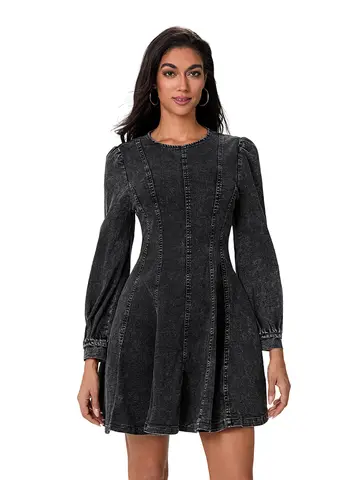 6 best sales डेनिम मिनी ड्रेस - №6