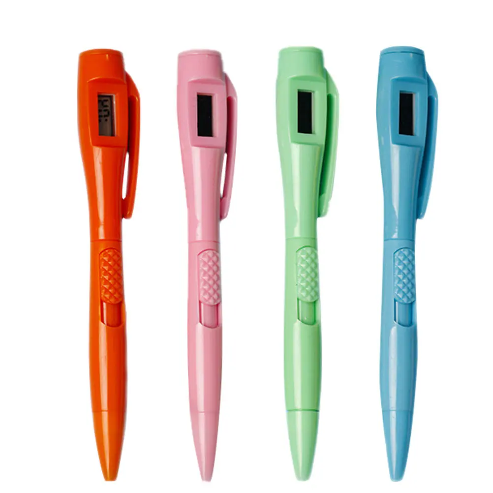 

4Pcs Exam Gel Pens High-Grade Plastic Clock Ballpoint Test Pen Student Office School Smooth Writing Accessories