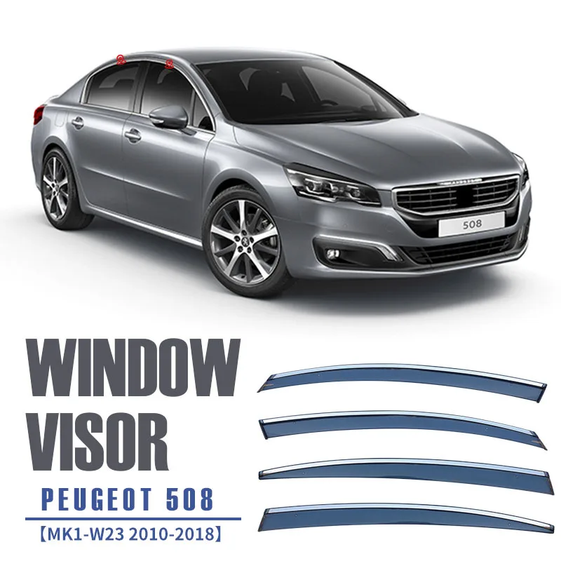 

For PEUGEOT 508 Window visor Weather Shield Side Window Deflector Car windshield weather shield Car accessories