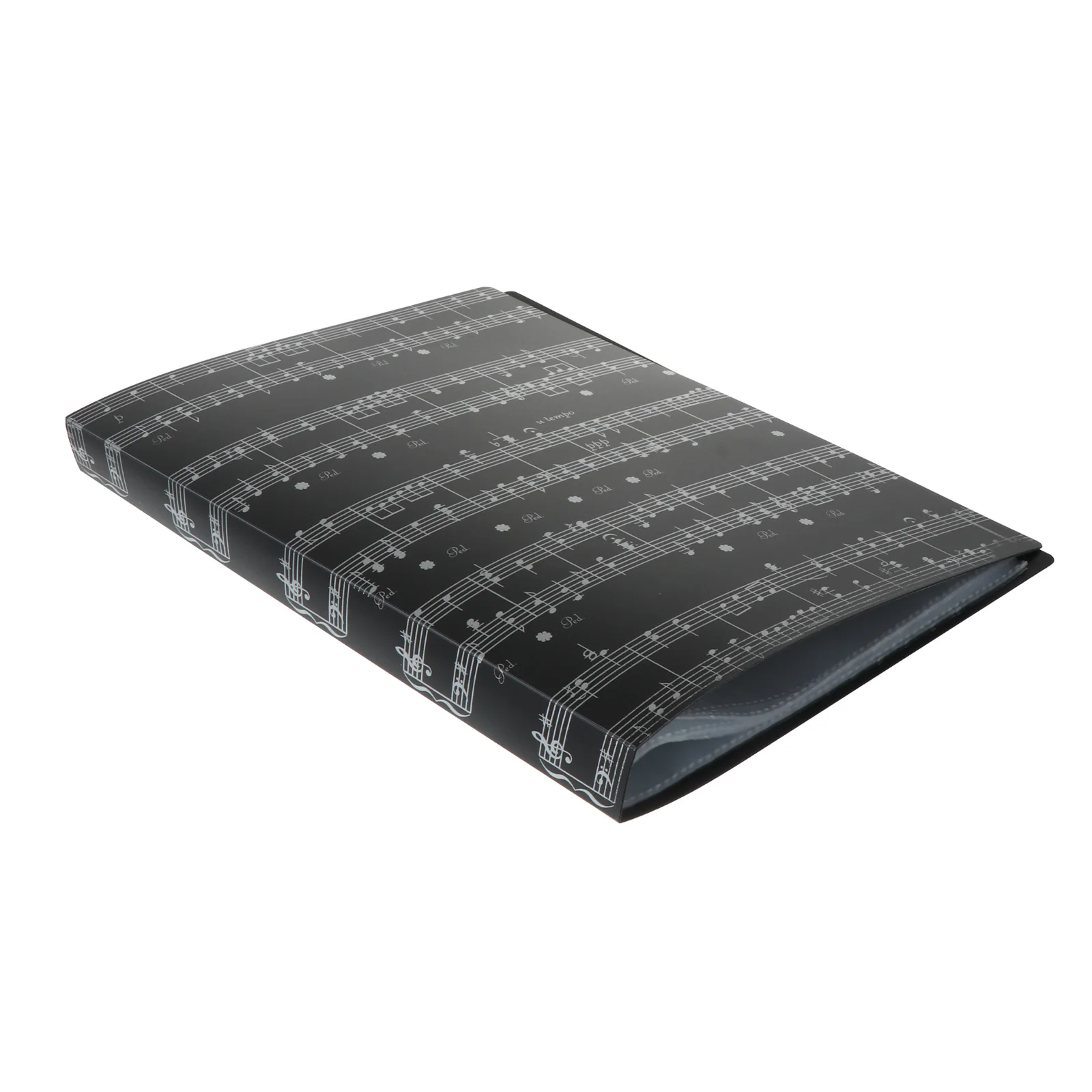

Music Sheet Folder A4 Size Portable Black 40 Pocket Large Capacity File Paper Holder Document Organizer for School Work