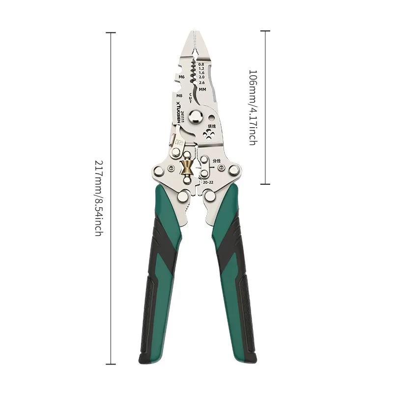 Multifunctional Wire Stripper, Portable Wire Stripper, Professional Wire Cutter, Hand Tool for Home Use, Multifunctional Tool