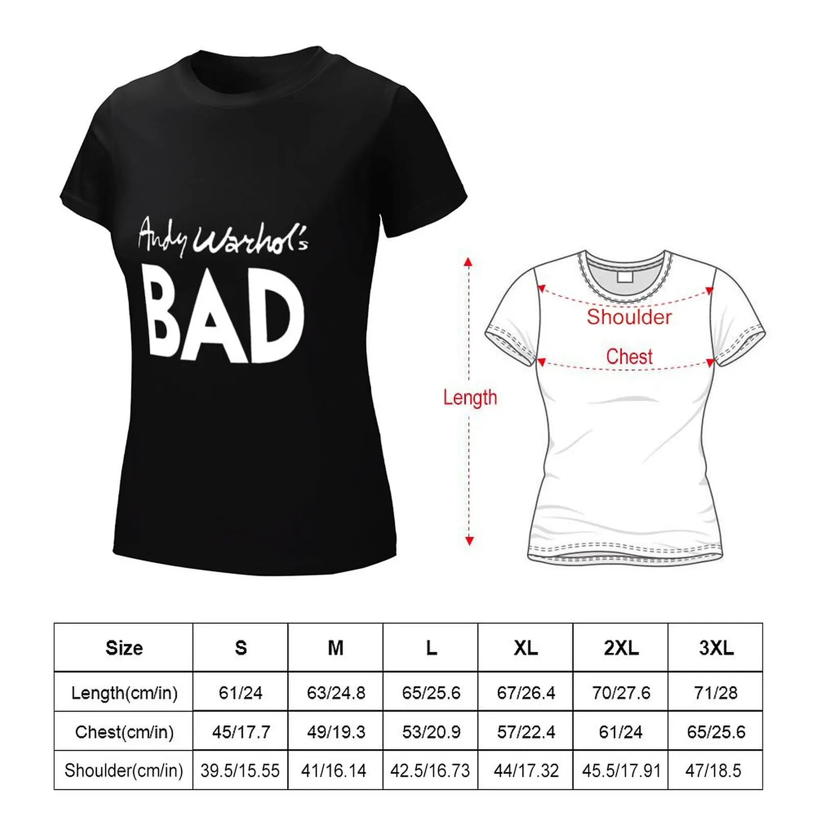 Andy Warhol s Bad T-shirt animal print shirt for girls cute tops korean Women's clothes