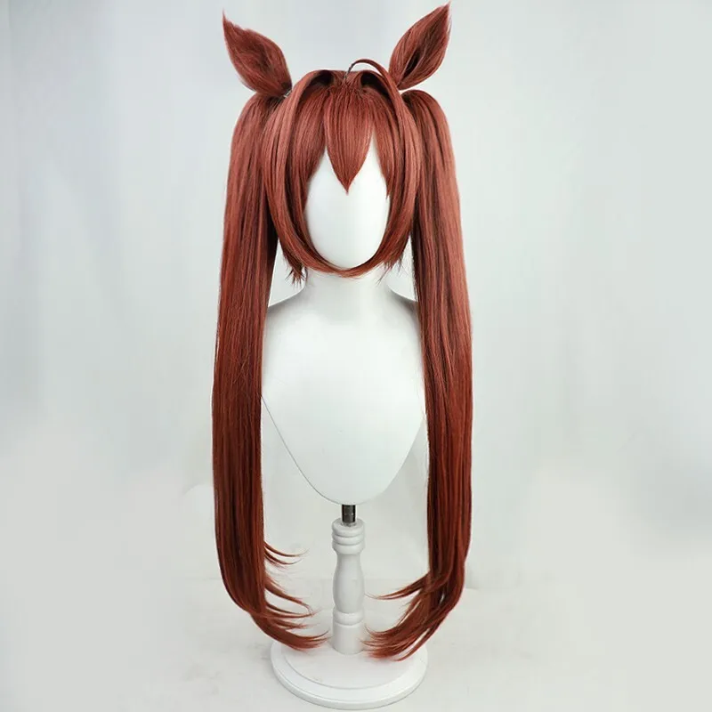 Jolie équipe Derby Spica Daiwa Scarlet Cosplay perruque marron épingles à cheveux pour les oreilles avec une queue