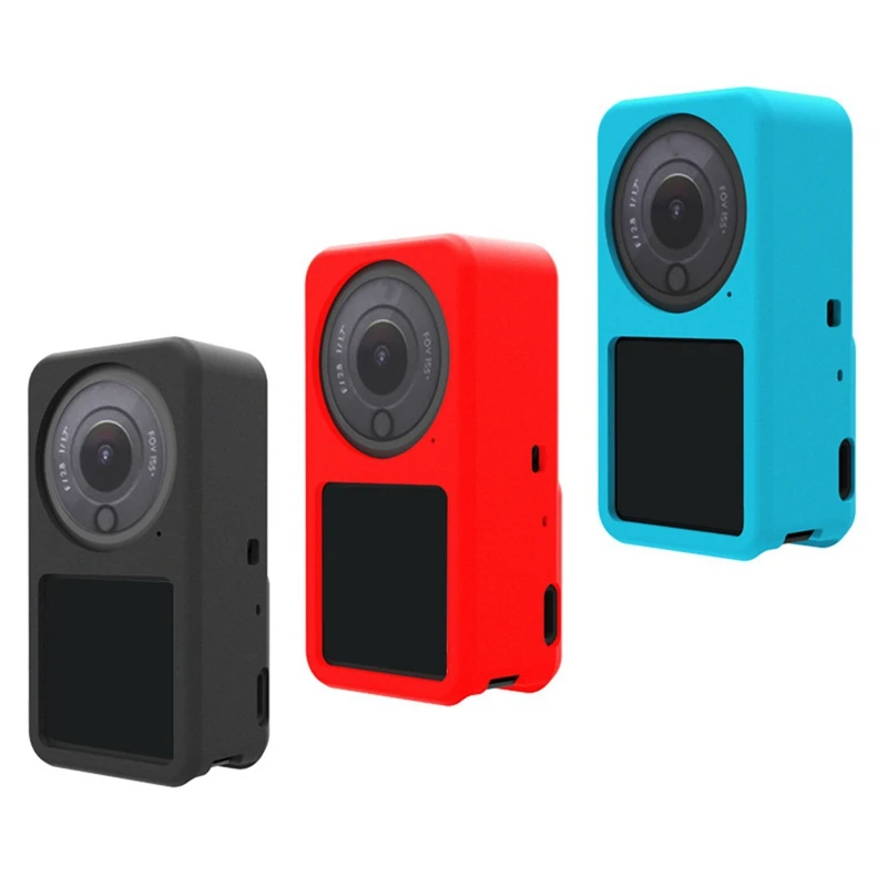 Hot-Silicone Protective Cover Dust-Proof And Shock-Proof Soft Cover Lens Screen Case Frame For Dji Action 2