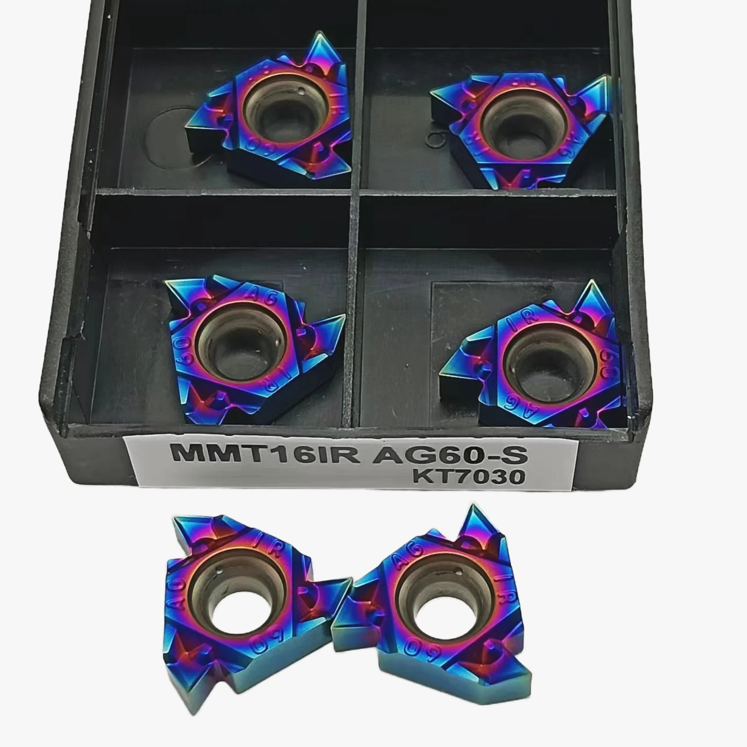 High quality MMT16ER AG60-S MMT16IR AG60-S nano blue thread insert cemented carbide blade CNC tool blade 16ER 16IR AG60