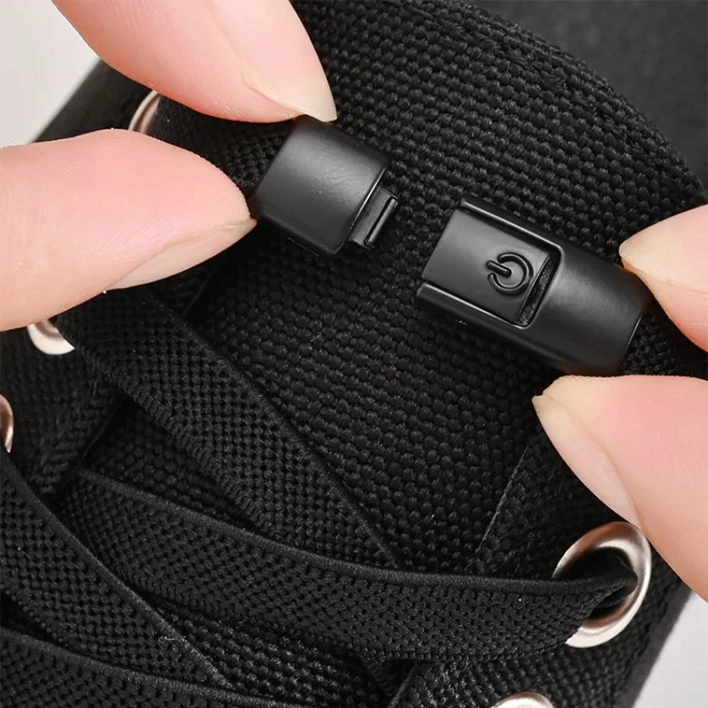 8mm 2024 No Tie Shoe Laces Press Lock Shoelaces Without Ties Elastic Laces Sneaker Kids Adult Widened Flat Shoelace for Shoes