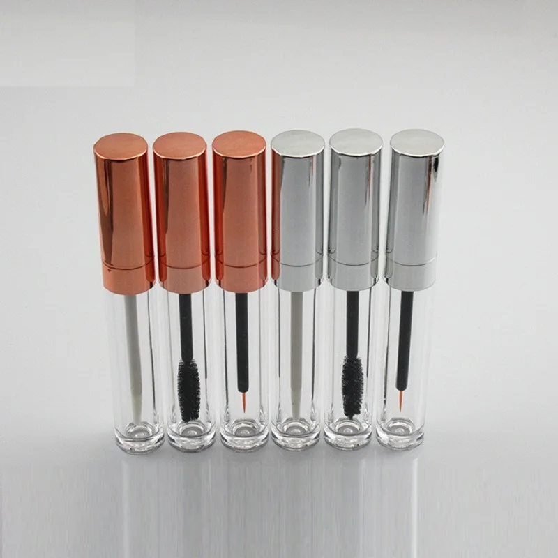 6ml transparent lip tube gold/silver lid  lip serum gel liquid gloss/honey/mascara/eye liner make up cosmetic art nail packing