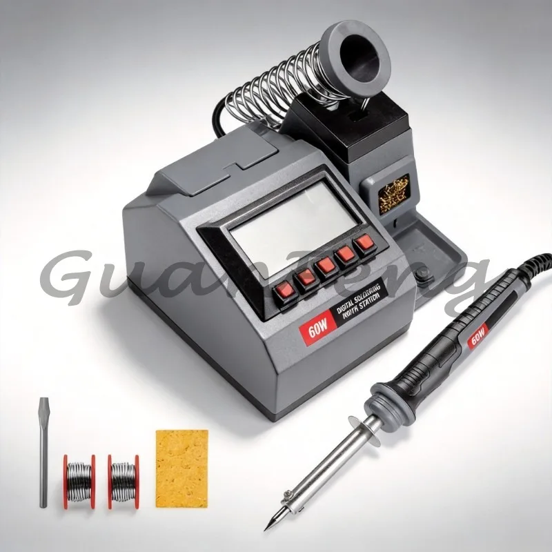 48W 60W Digital LCD Adjustable Temperature Soldering Desoldering Station Fast Heating Anti-static Welding Iron