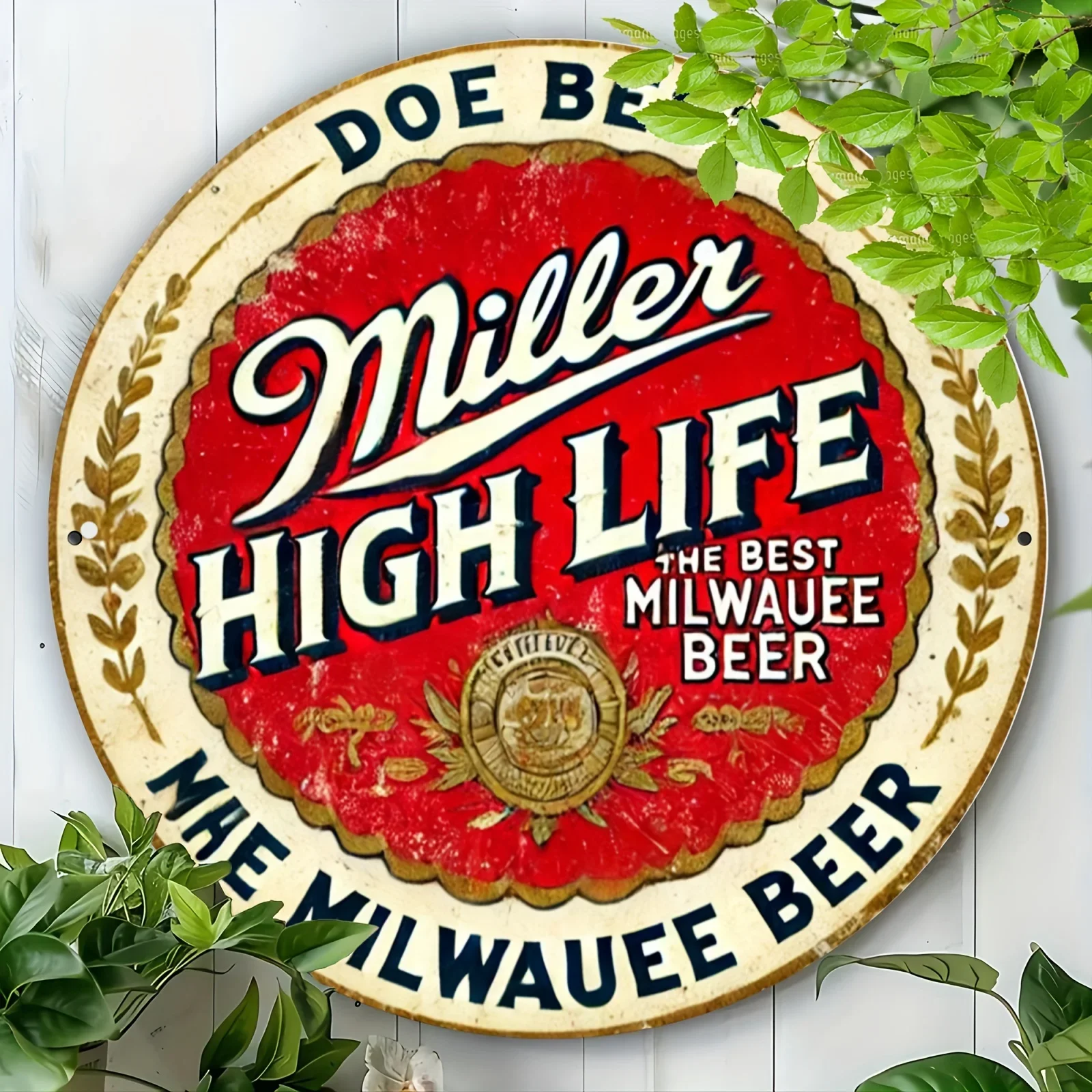 Miller High Life Vintage Beer Logo Aluminum Wall Art - 8