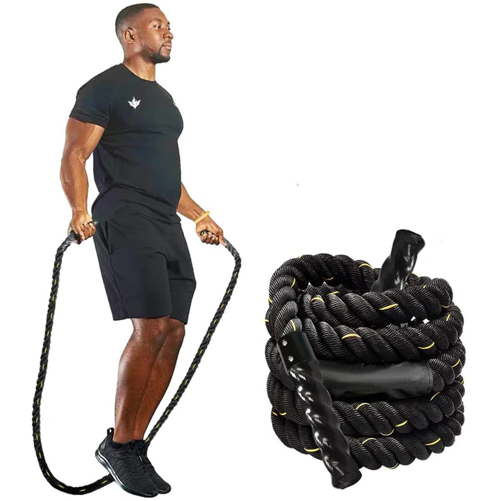 Heavy Jump Rope Crossfit Weighted Battle Skipping Ropes Power Improve Strenght Training Fitness Home Gym Equipment