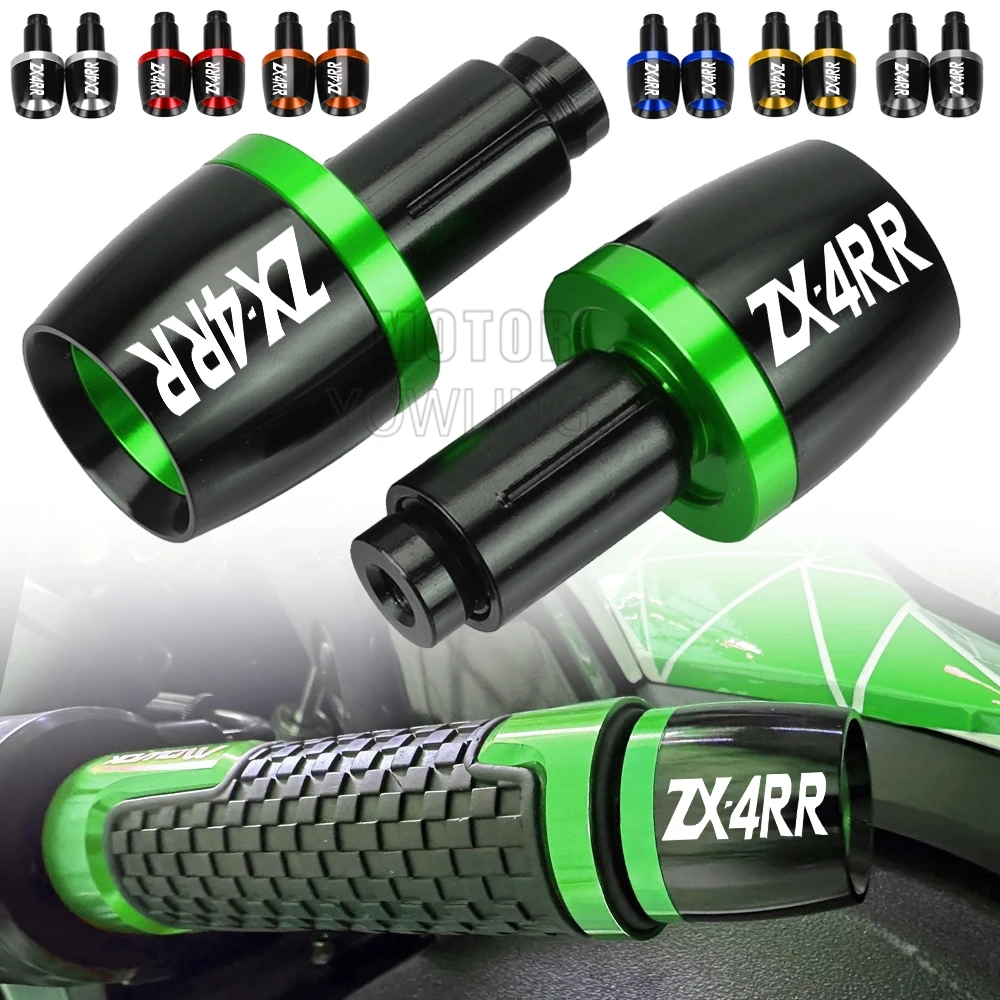 

New FOR KAWASAKI ZX-4RR ZX4RR ZX 4RR ZX4R ZX-4R 2023 2024 2025 Motorcycle Handlebar Grips Bar Ends Cap Counterweight Plug Slide