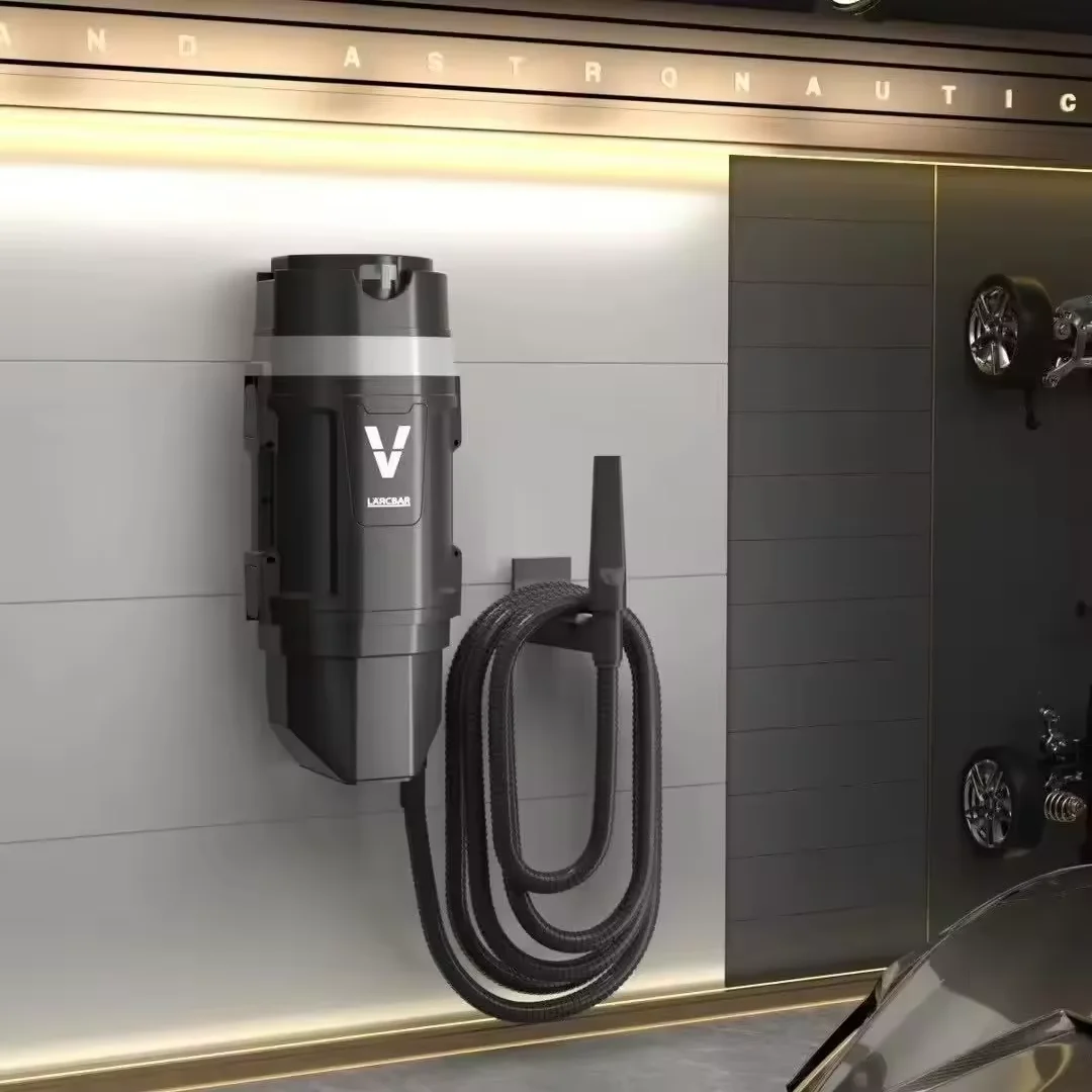 Black electric wall-mounted 1500W 30L tank vacuum cleaner YW06 wet and dry no bag, 1 year quality assurance