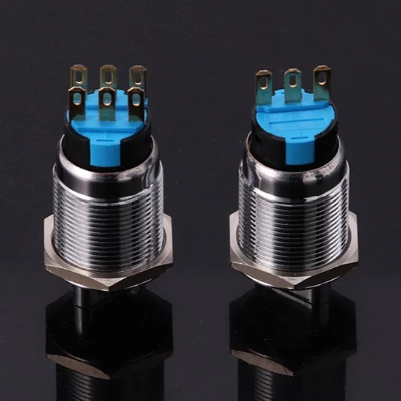 16mm19mm22MM metal knob switch, second gear and third gear, select conversion, self-locking without light