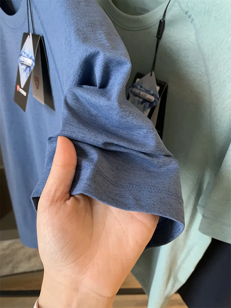 Miosam أعلى جودة التبريد تكنولوجيا الهواء النسيج تنفس الراحة الرجال الصيف تي شيرت سوبر لينة سريعة الجافة عارضة القمصان