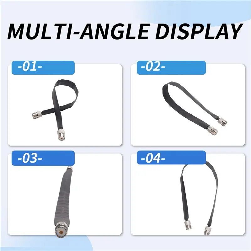 Hot sale 2 Pack 40cm RF Coaxial Cable Window/Door Pass Through Flat Cable, SO239 UHF Female to UHF Female,50 Ohm - view 3