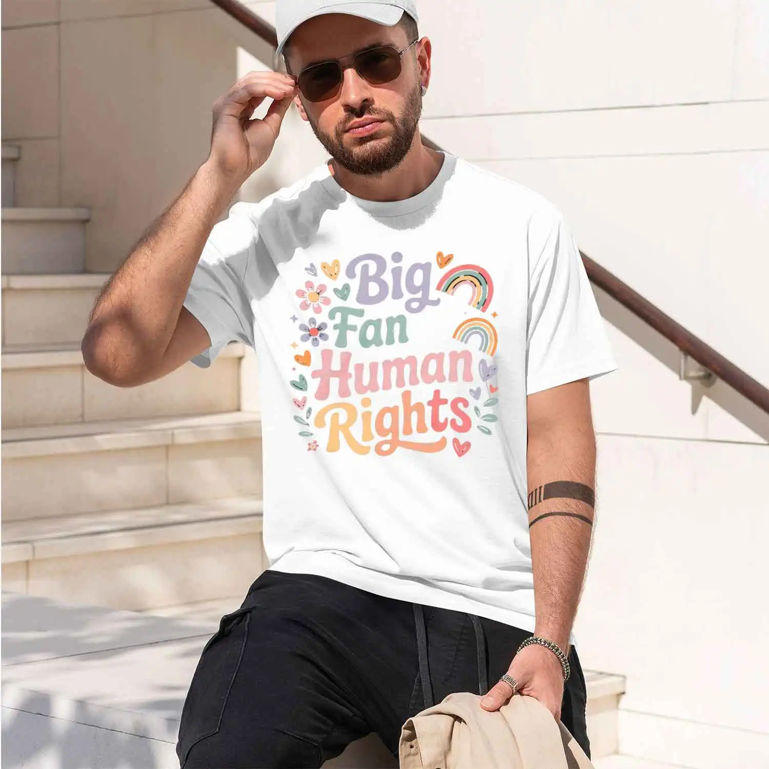 Big Fan of Human Rights Pastel Hes T-Shirt – Unisex Grh Tee, Ideal for Kindn Women Clothes 2026 New Model Short-sleeve crewneck