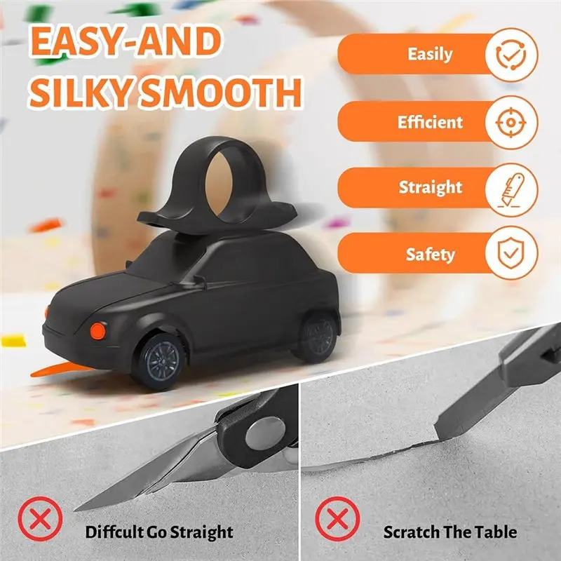 Gift Wrap Tool 2Pcs Wrapping Paper Cutter With Wheels Straight Line Paper Roll Cutter For Birthday Christmas