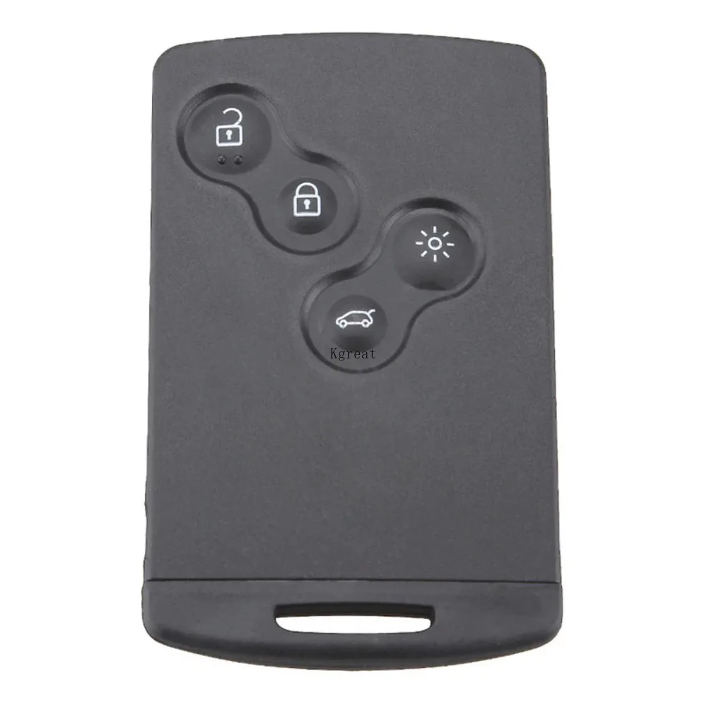 5pcs Remote Key Card Keyless 4 Buttons Smart Key 433mhz PCF7952 Chip ID46 for Renault Megane 3 Megane III Car Remote Key