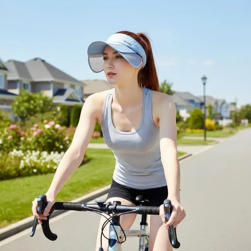 Summer Outdoor Sports Hat, Casual Retractable Top Hat, Women's Hat Brim, Cycling Sun Hat, Sun Protection Pull-out Hat