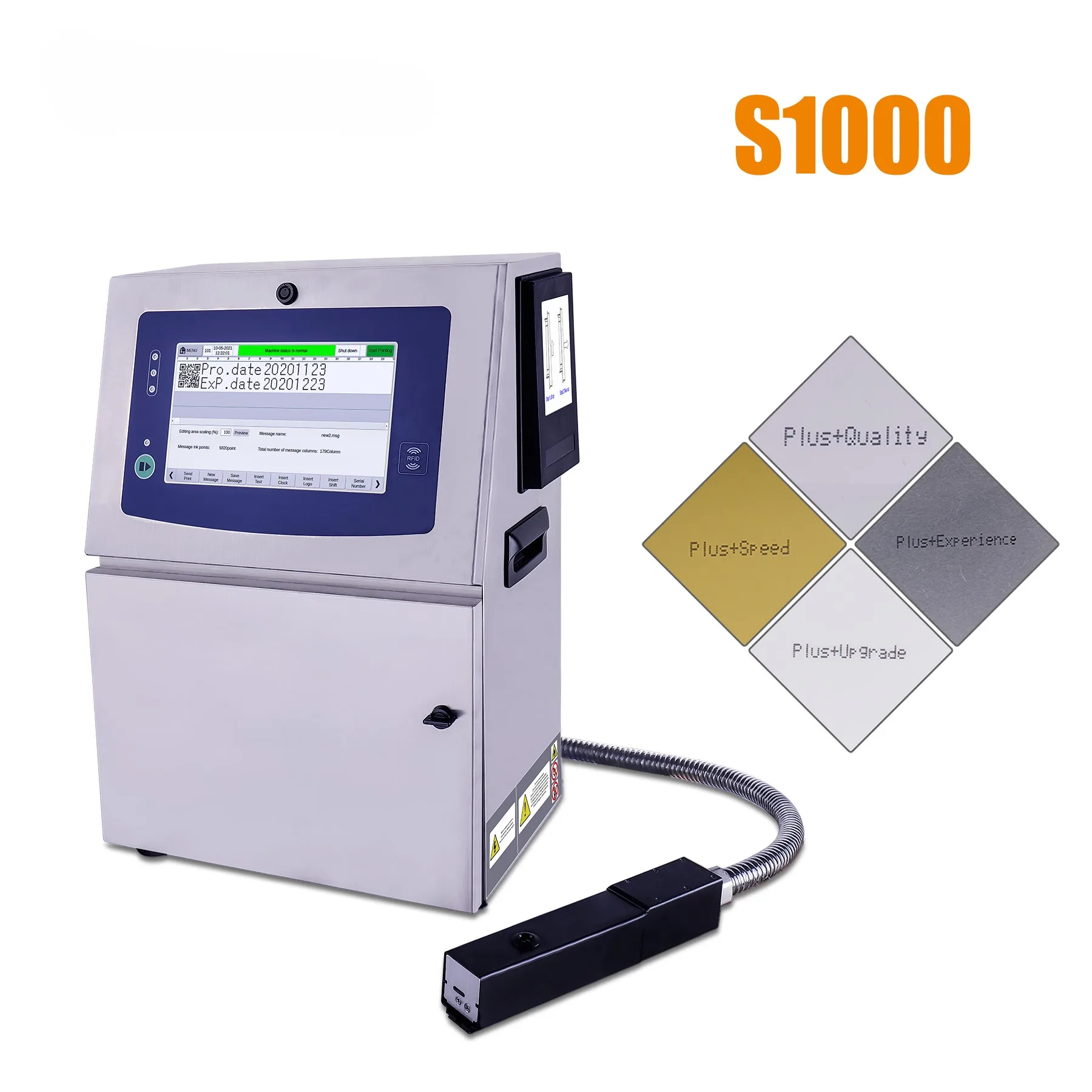 Docod CIJ High Speed Cable Wire Industrial Date Coding Machine S1000 Small Character Inkjet Printer for Electronic Components