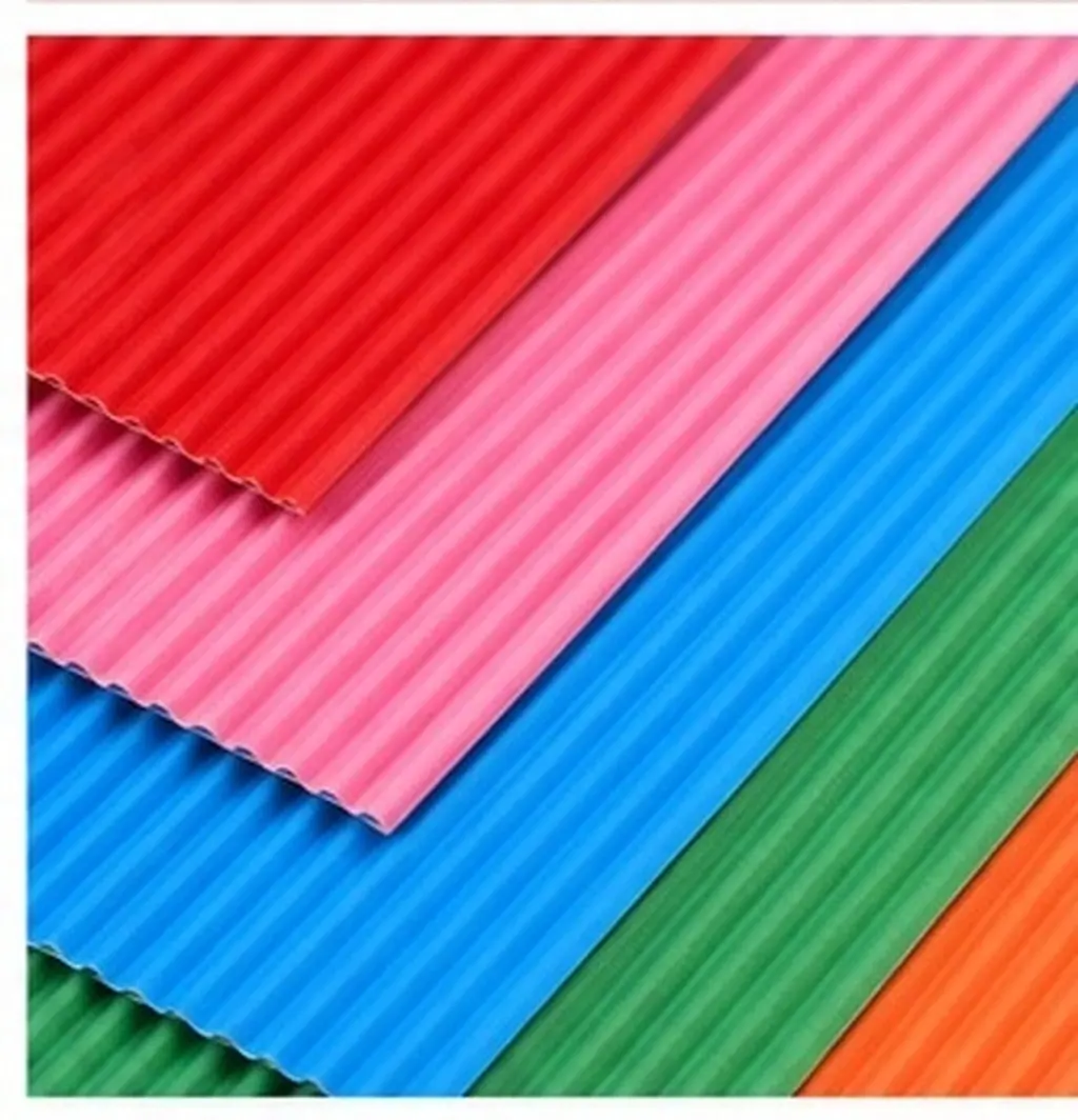 40Pcs Bright Colored Cardstock Paper Corrugated Sheets Thick Construction Paper for DIY School Craft Projects Scrapbooking