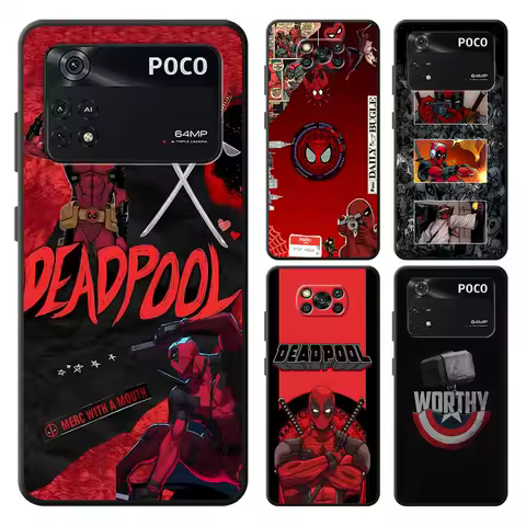 Funda Phone Cover Case for Xiaomi Poco F8 C71 M3 M4 M7 Pro C75 F3 C50 C61 M5 X3 X4 X5 X7 Pro F1 Marvel Cool Deadpool