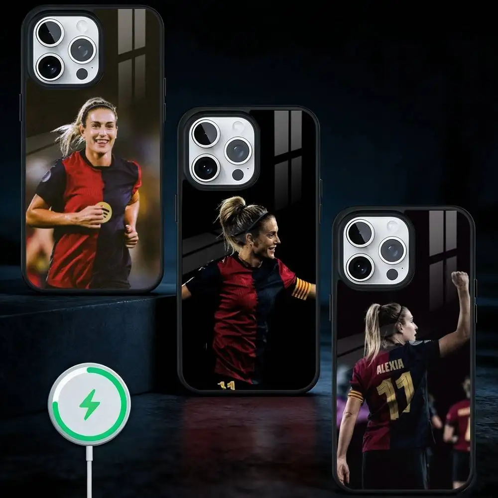 

football A-Alexia Putellas 11 Phone Case For iPhone17,16,15,14,13 Plus,Pro Max Magnetic For Magsafe Wireless Charging