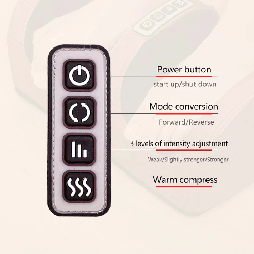 Masajeador de pies eléctrico de compresión caliente, terapia de calefacción, rodillo de amasamiento Shiatsu, relajación muscular, alivio del dolor,