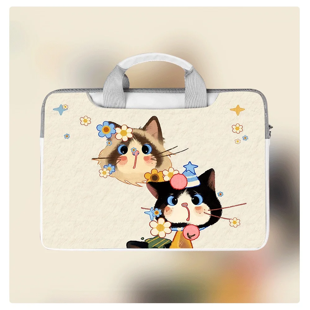

Cute Cat Print Laptop Bag Cover Laptop Case for Macbook Case 12 13 14 15 16 Inch Macbook Air Storage Bag Briefcase Holiday Gift