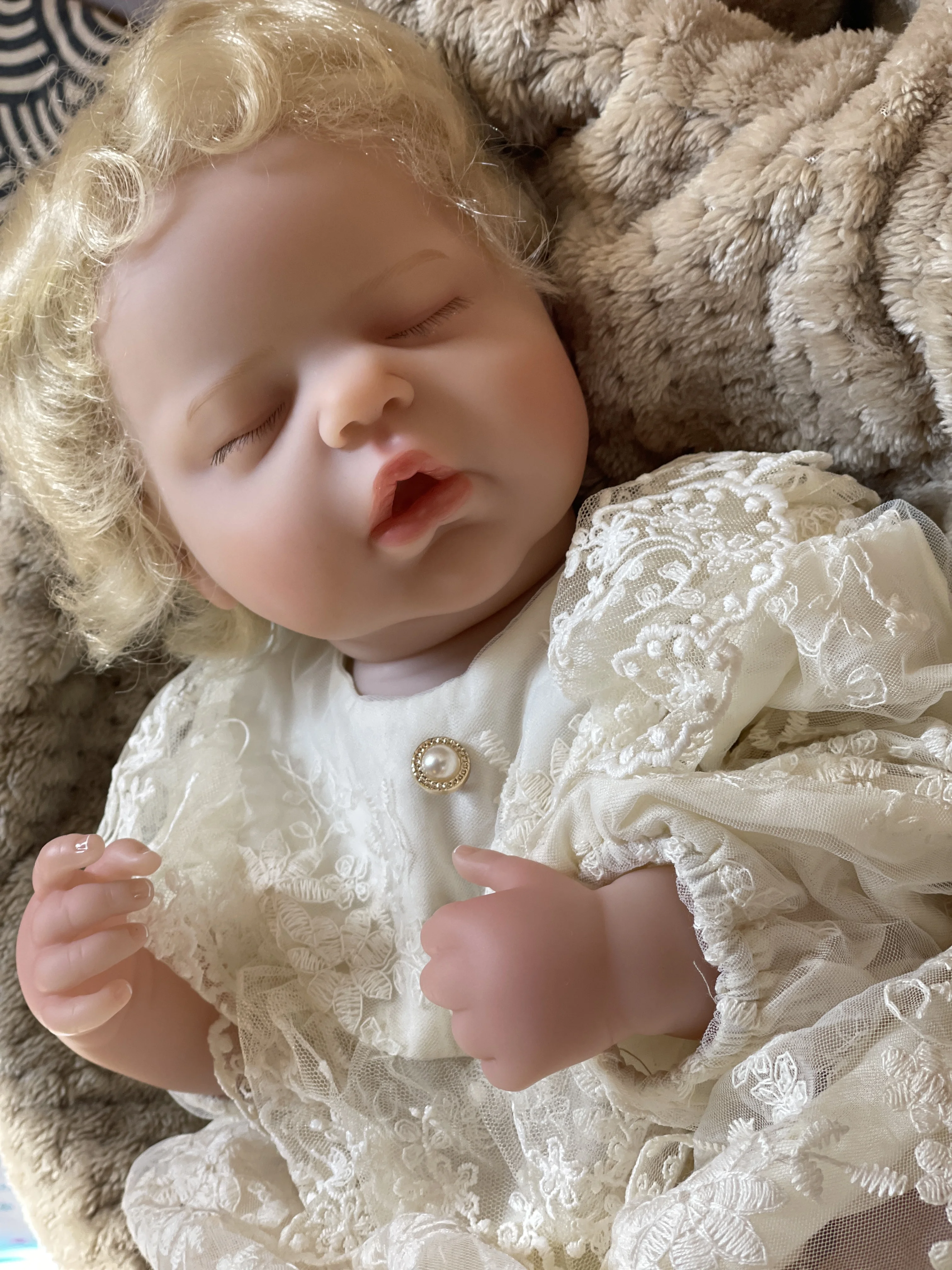 AnjoDoll 18 بوصة فتاة Alexis تولد من جديد الدمى واقعية كامل الجسم الفينيل الدمى ثلاثية الأبعاد رسمت ألعاب لحديثي الولادة للطفل هدية Mualecas تولد من جديد