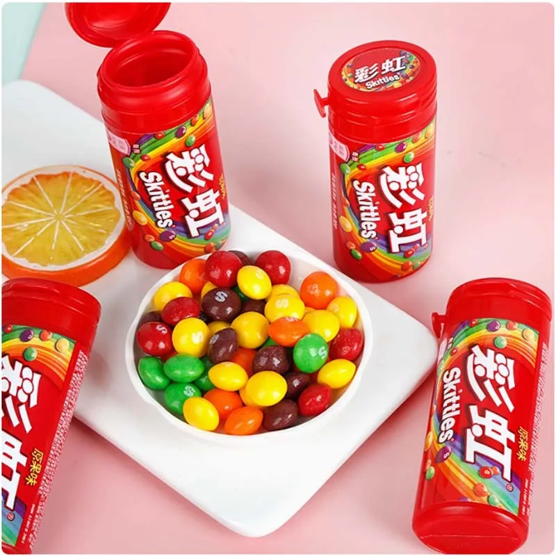 Skittles Candy 1,06 oz (30 g) * 5 latas compactas y portátiles, se pueden apreciar a cualquier momento, en cualquier lugar