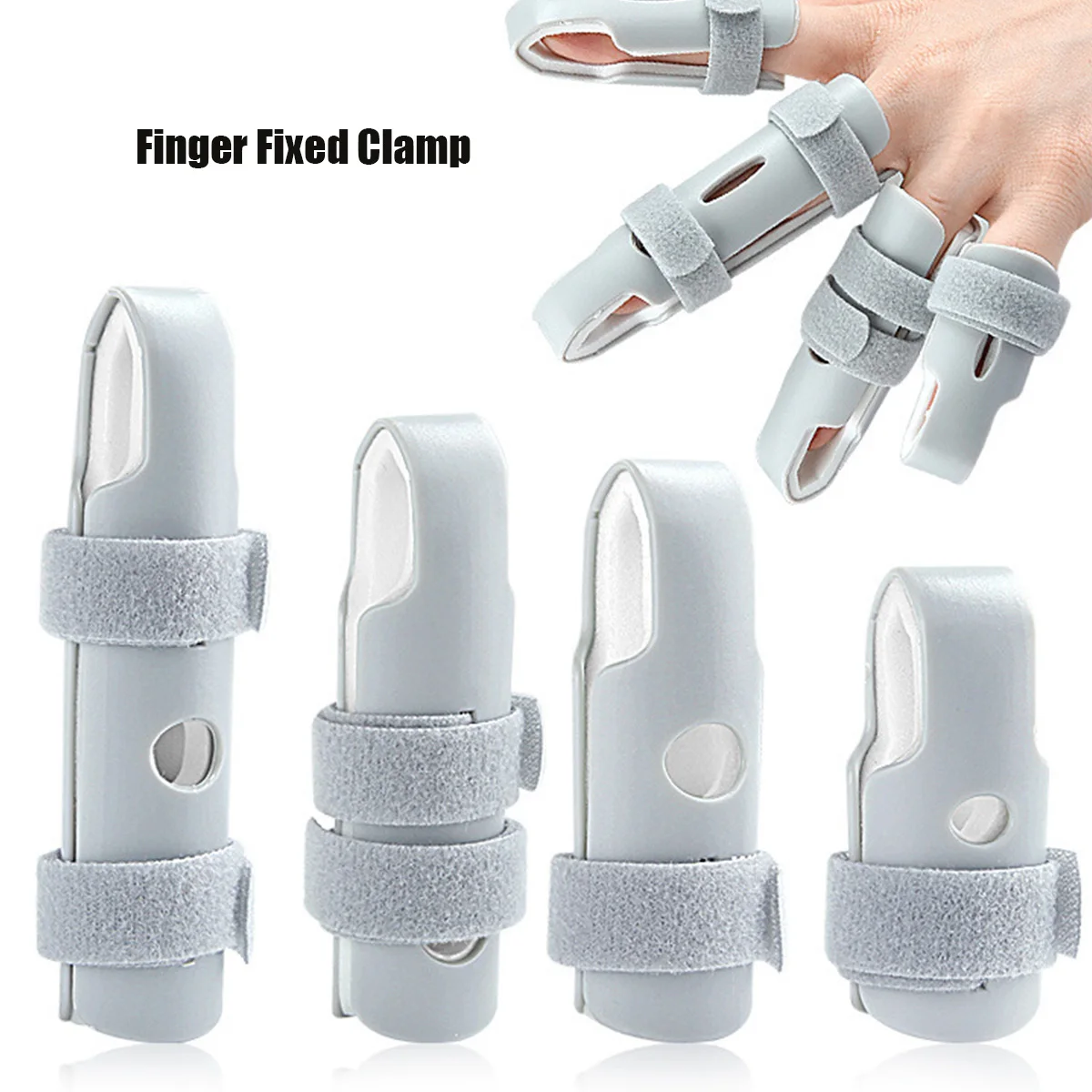 One Piece Finger Fixed Splint Fixed Support Device,Five Finger Fixed Splint Trainer,Finger Sleeve  posture corrector health care
