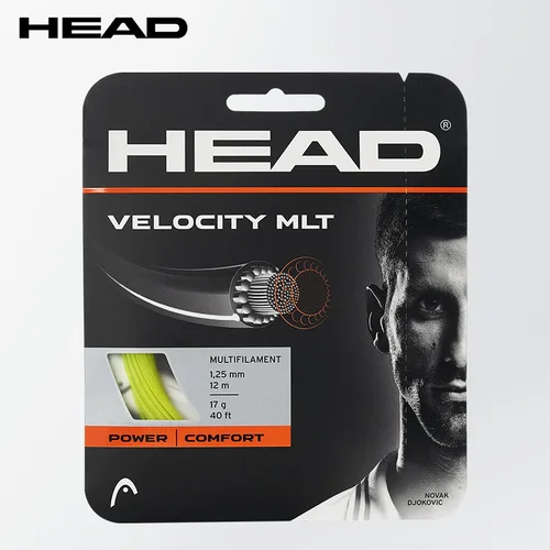 Imagen 2 del producto Cuerda de tenis HEAD VELOCHTE MLT, cuerda suave, cuerda de tenis profesional, Control jugable, cuerda multihebra de poliéster