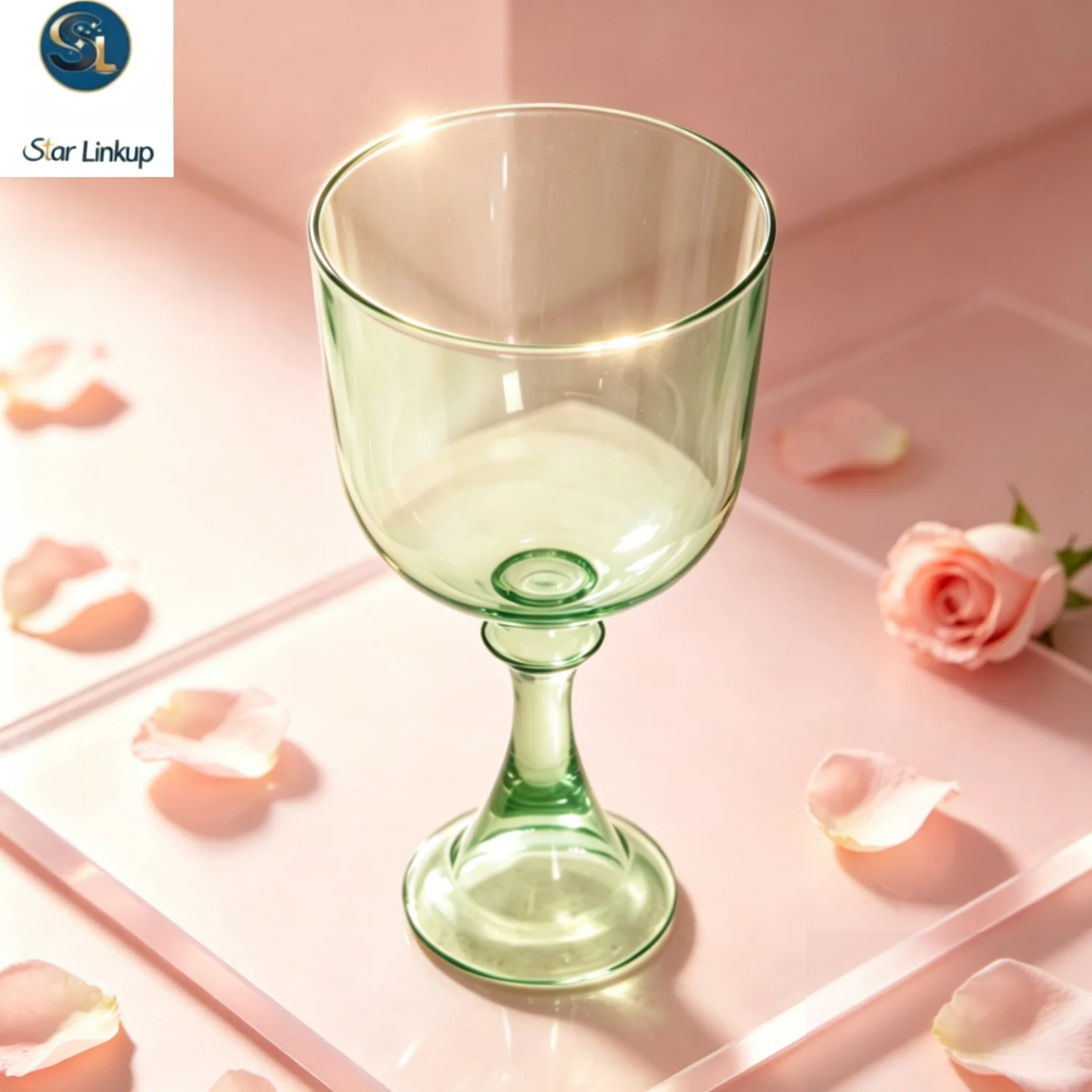 STAR LINKUP 7‑8.5 Inch Transparent Yellow Quartz Crystal Chalice Singing Bowl 432Hz/440Hz Note Sound Healing Chakra Balancing Yoga Meditation Sound Bath Percussion Instrument With Mallet