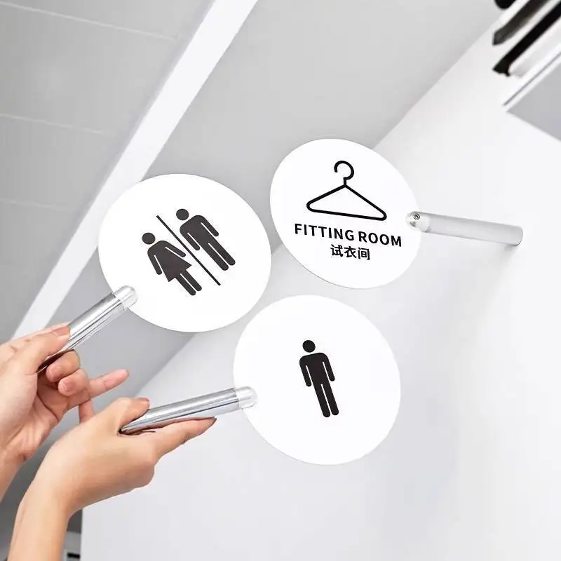 Shopping Mall & Hotel Metal Double-sided Side-mounted Signage – Men’s & Women’s Restroom Signs Fitting Room Signs