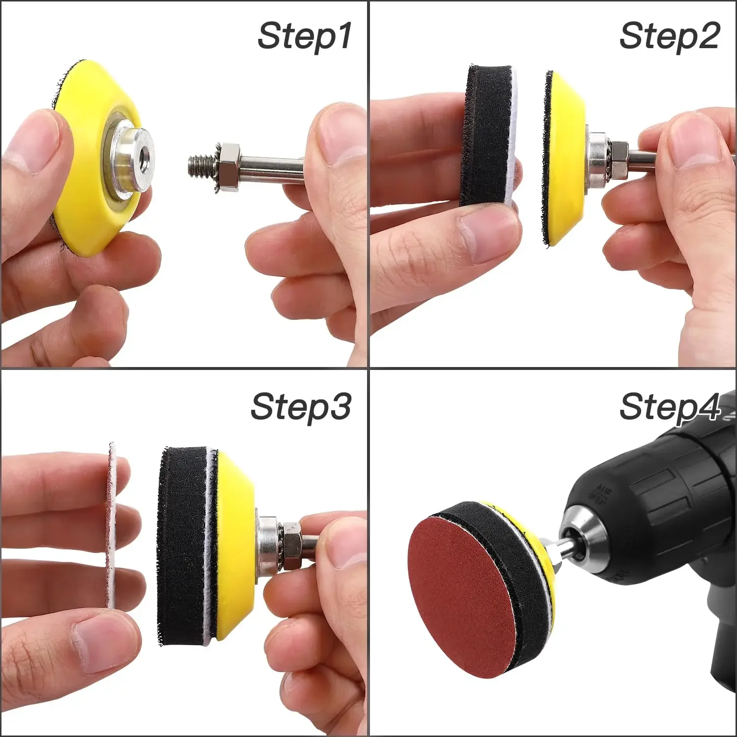 ชุดแผ่นทรายขัดขนาด 2 นิ้ว 300 ชิ้น (ประกอบด้วยแผ่นรองแบบพิเศษ + แผ่นบัฟเฟอร์แบบยืดหยุ่น)
