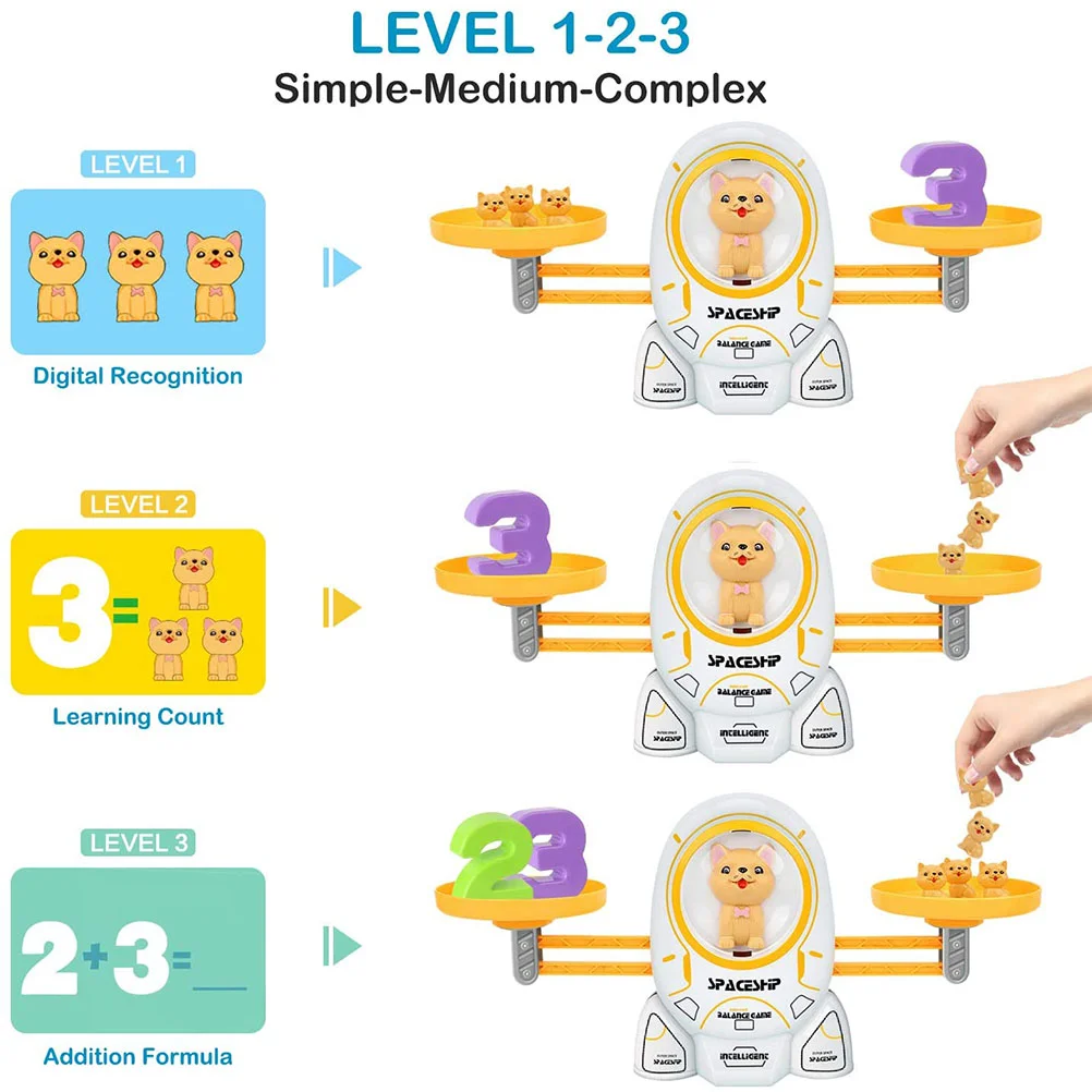 ألعاب تعليمية للأطفال، موازين التوازن، لعبة الرياضيات الرائعة، ألغاز العد للأطفال الصغار