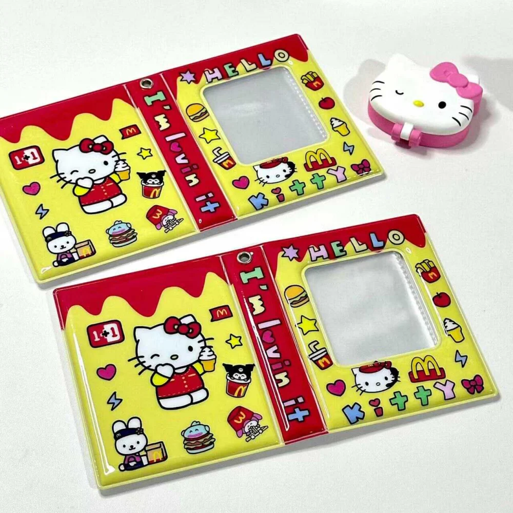 

Hello Kitty Kawaii Sanrio карточная книга фотоальбом аниме KT Cat 3-дюймовый мини-кошелек для девочек идол переплет для фотокарточек органайзер для открыток подарки