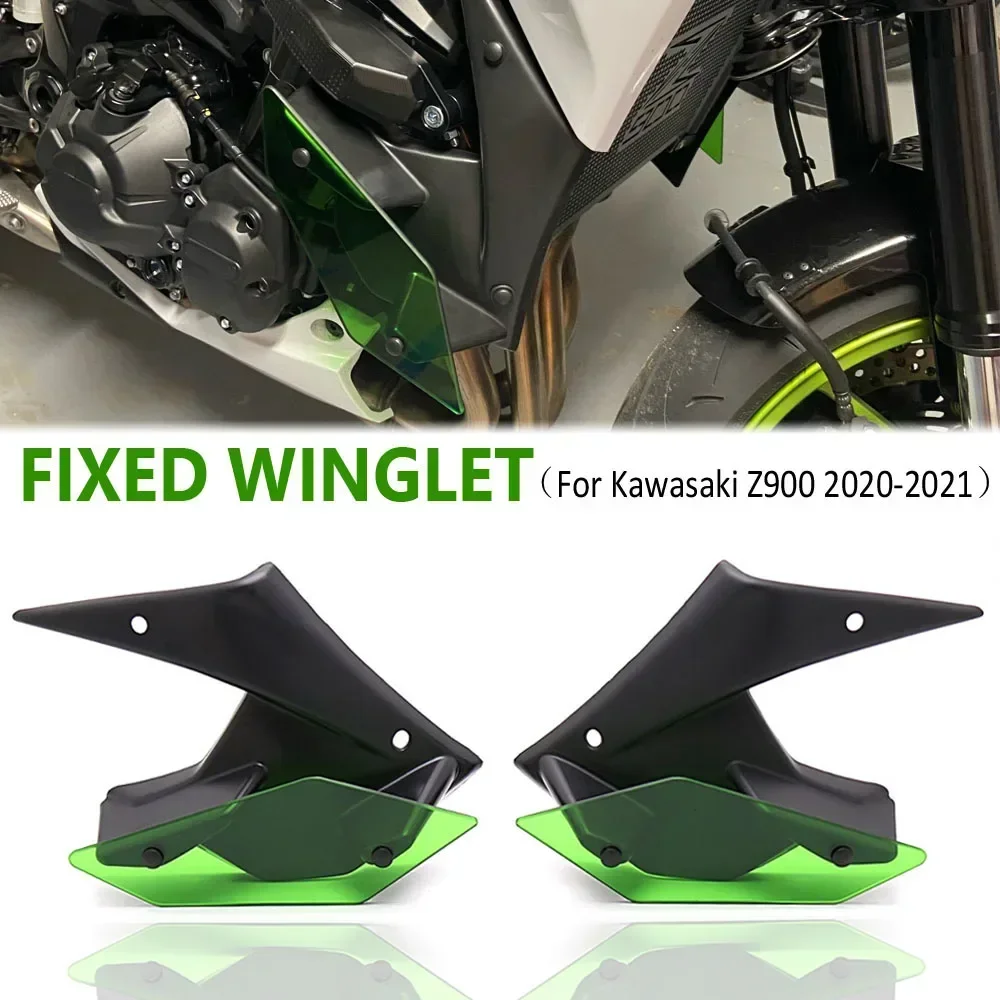 

NEW Motorcycle Parts Side Downforce Naked Spoilers Winglet Fixed Wing Winglet Fairing Wing For Kawasaki Z 900 Z900 2020 2021